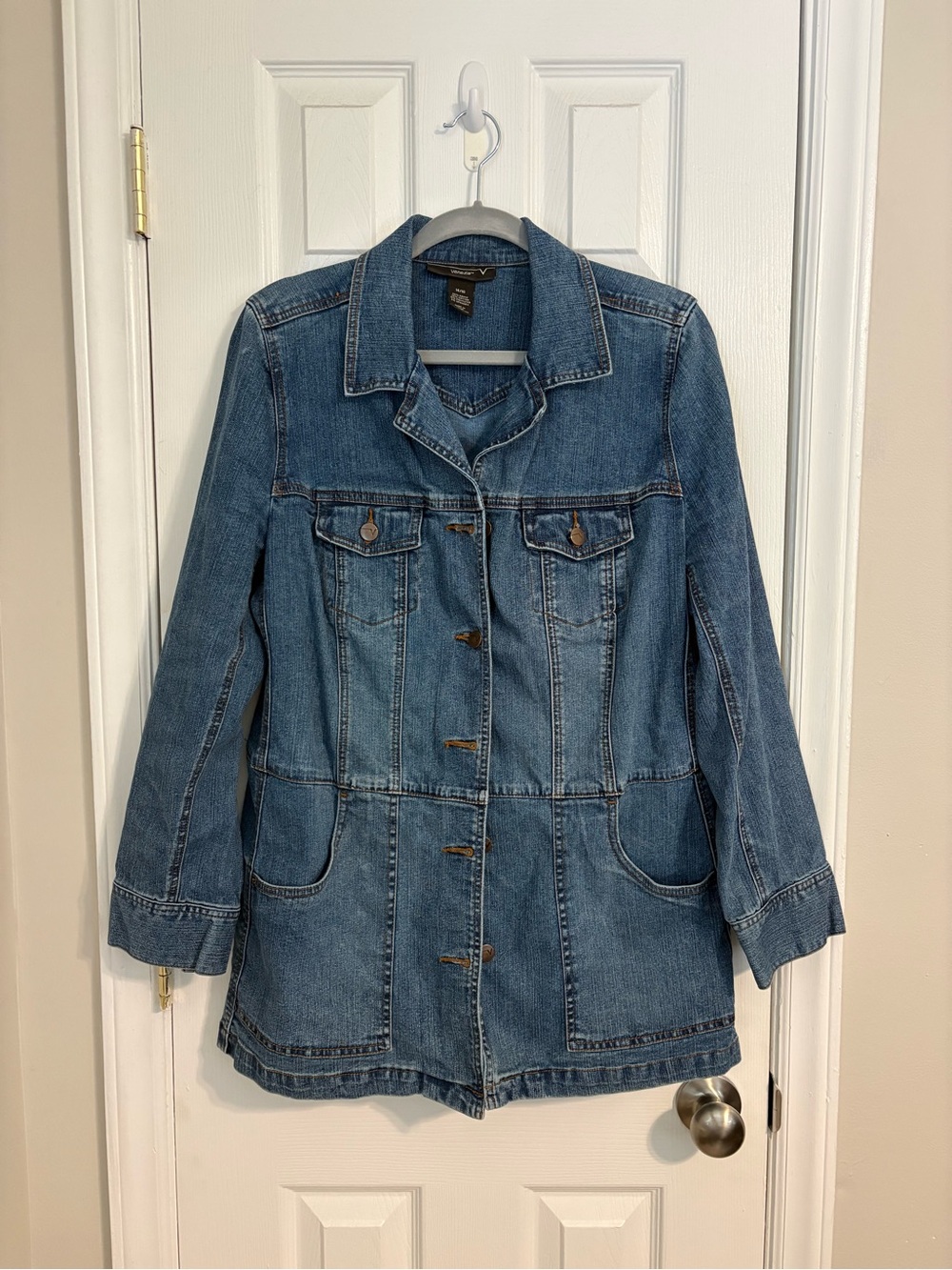 Venezia Mid-Blue Long Denim Jacket